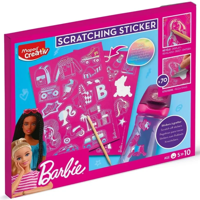 naklejki do wydrapywania Barbie Maped Creativ zestaw