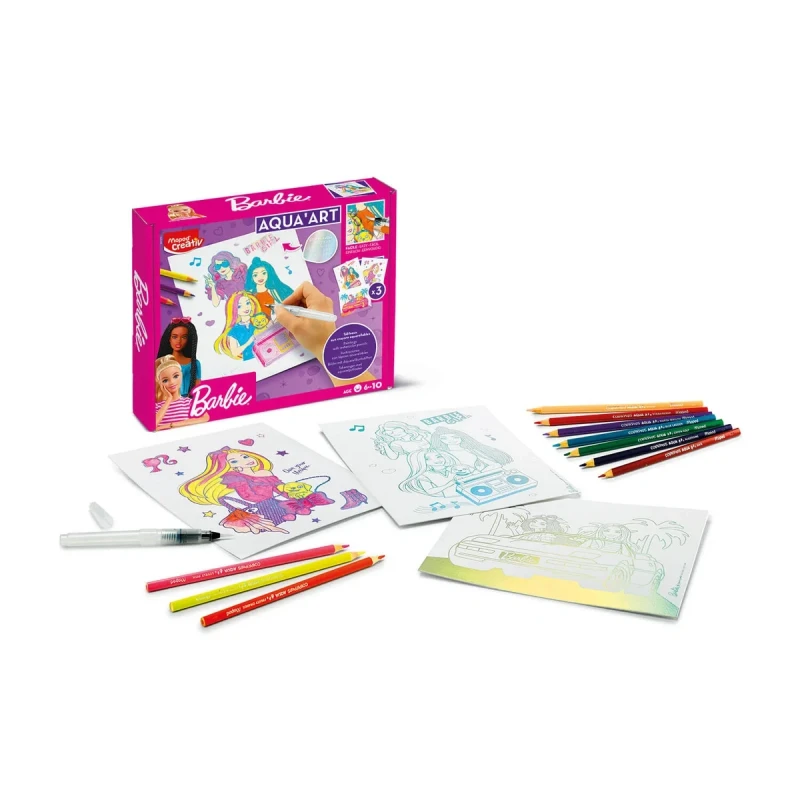 kolorowanki akwarelowe Barbie dla dziewczynki 6 lat