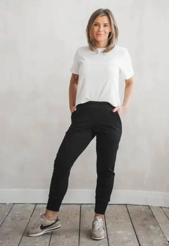 spodnie damskie czarne tuss classic stylizacja casual