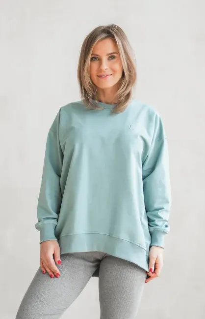 bluza damska tuss mięta detal materiału