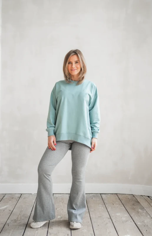 bluza damska tuss mięta komplet styl sportowy