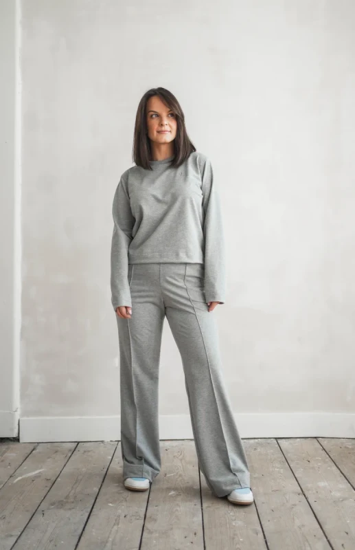 bluza damska szary melanż TUSS stylizacja komplet