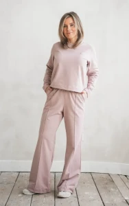Spodnie damskie Chic Pudrowy Róż TUSS