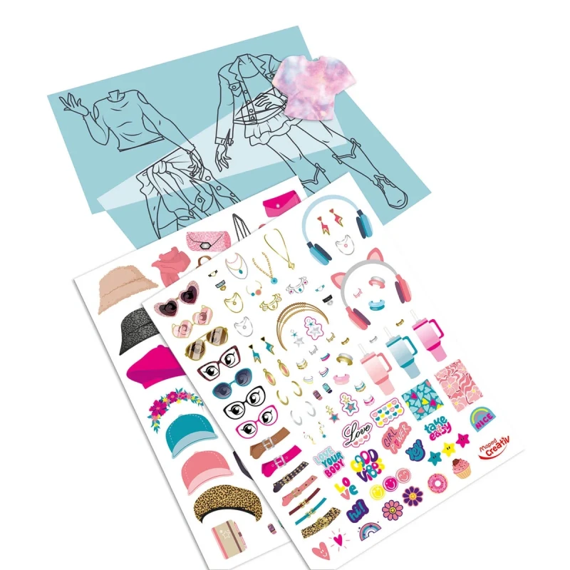 Stylizacje modowe dzieci rysunki fashion tablet Maped