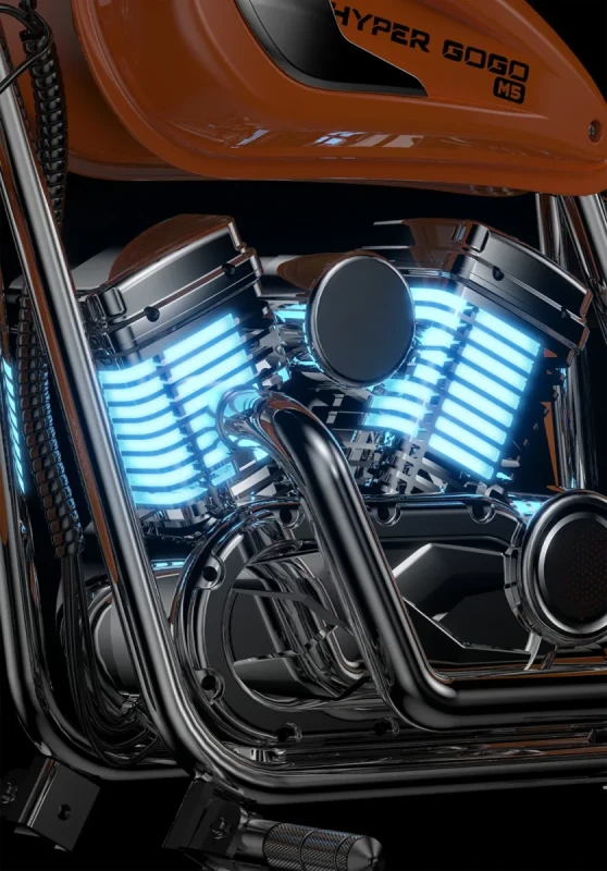 silnik stylizowany LED motocykl elektryczny chopper