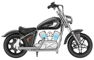 Motocykl elektryczny 7–15 lat Elite Series M5 Czarny Hyper Gogo HGEL-MB12BK