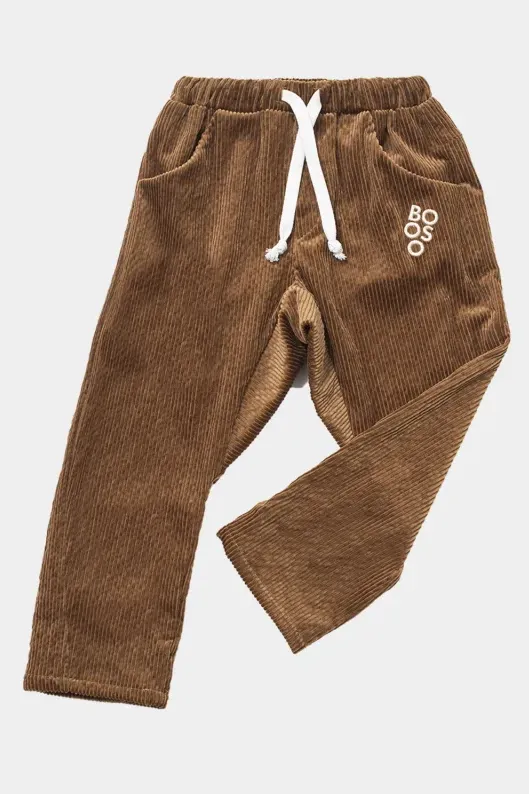 spodnie dziecięce sztruksowe karmelowe booso baggy