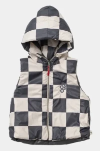 Kamizelka CHECKED VEST graphite/beige booso