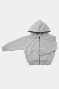 Bluza SHORT ZIP HOODIE gray marl booso