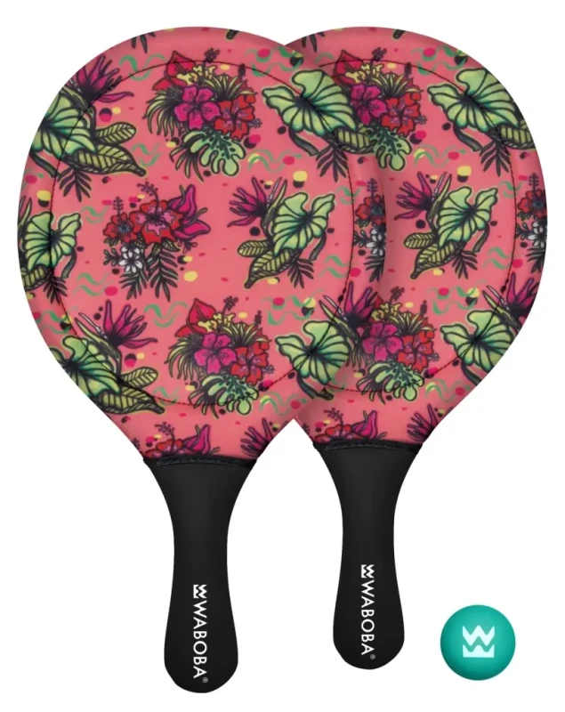 paletki plażowe waboba coral floral zestaw z piłką