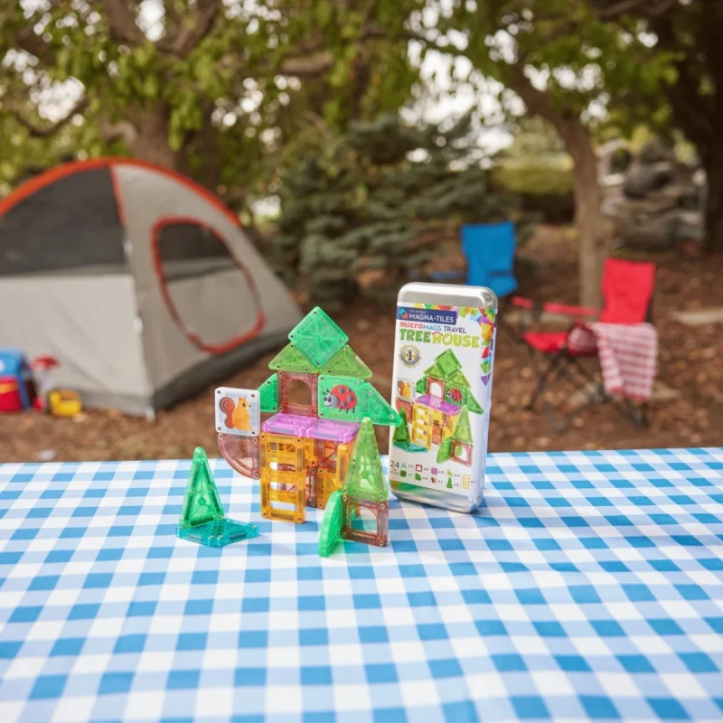 zestaw klocków magnetycznych domek na drzewie Magna Tiles podróż