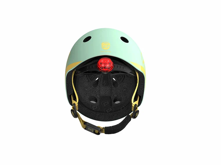 Kask Scoot & Ride XXS-S Kiwi 1–5 lat | Lekki kask dziecięcy LED