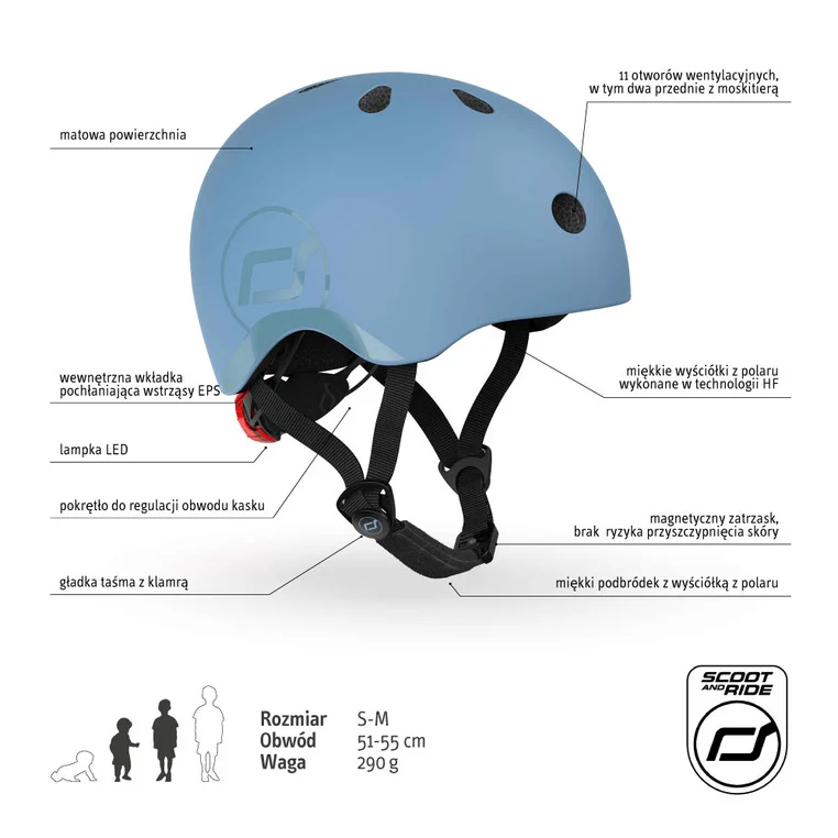 kask na hulajnogę dla dziecka Scoot and Ride