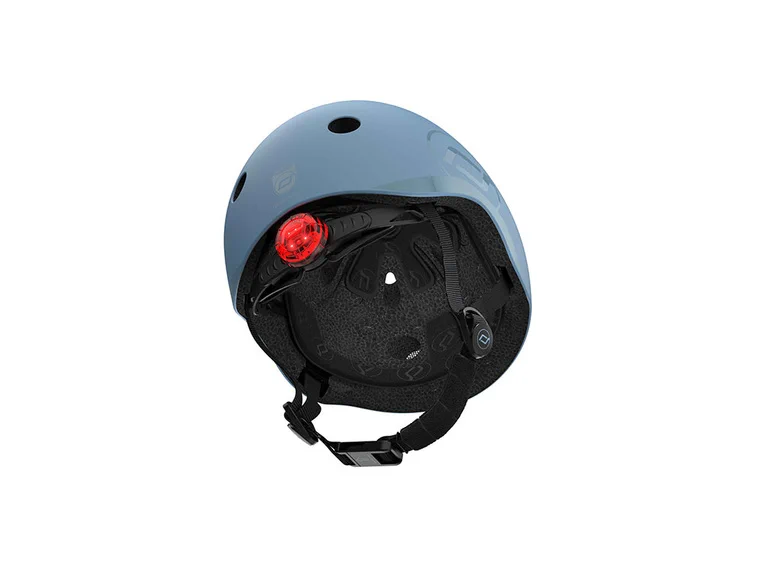 Kask Scoot & Ride S-M Steel 3+ | Lekki kask dziecięcy LED