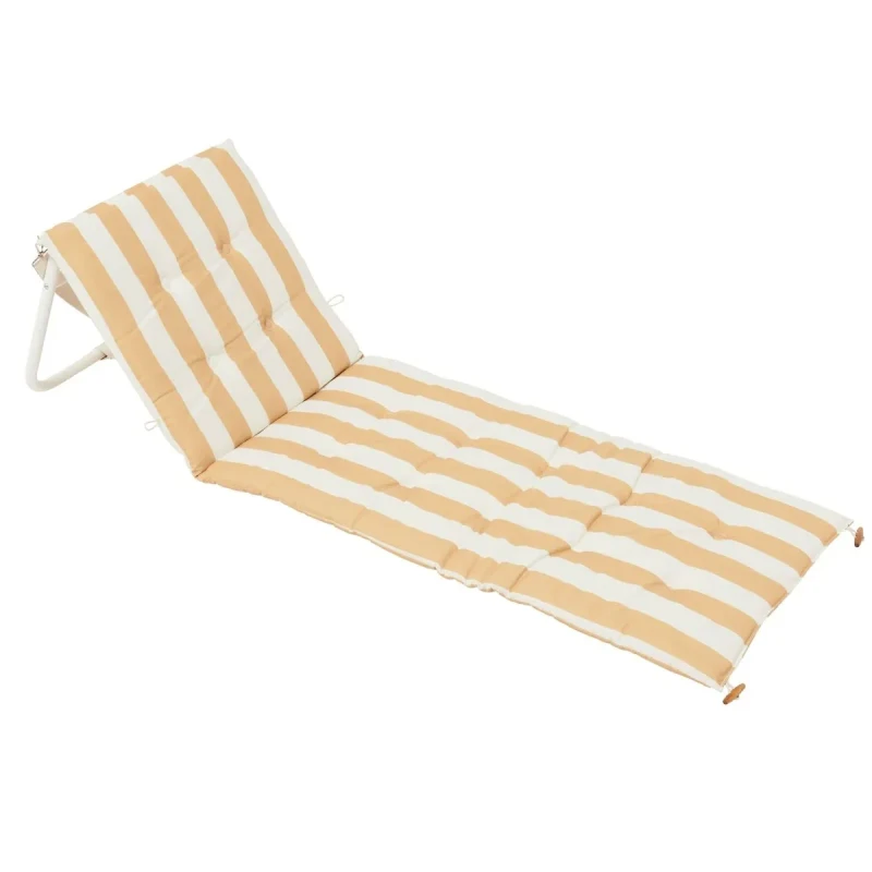 leżak plażowy SunnyLife mustard stripe składany