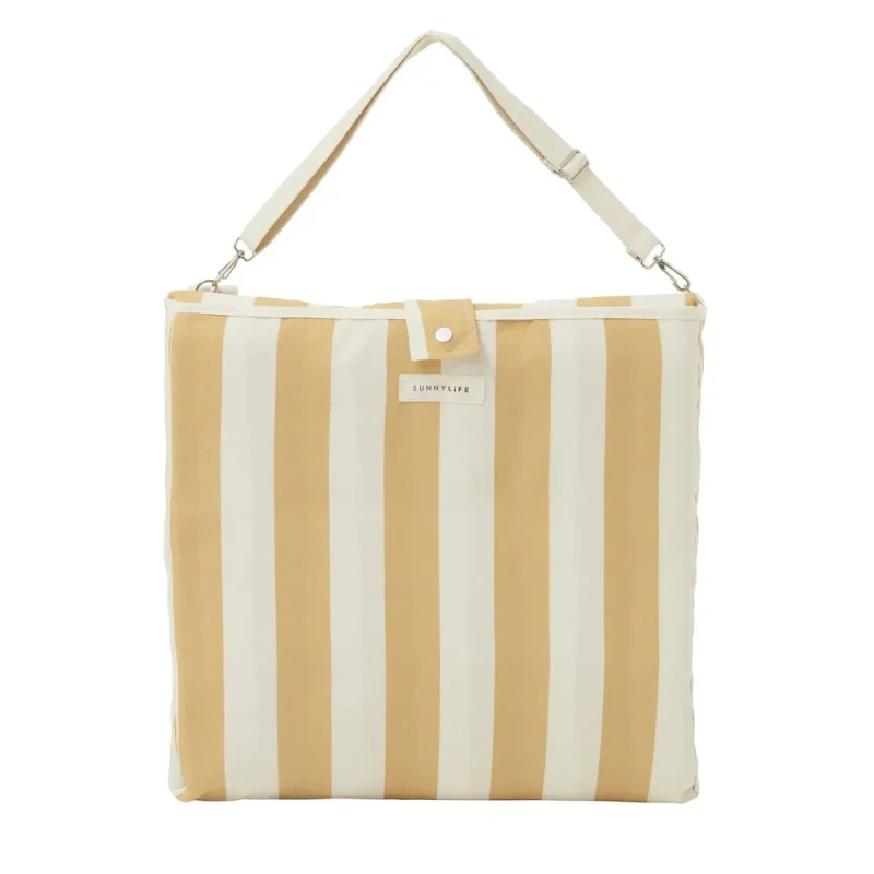 leżak SunnyLife mustard stripe widok przód