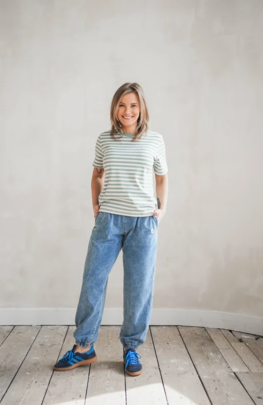 spodnie TUSS soft denim styl miejski zbliżenie