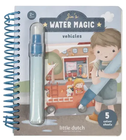 kolorowanka wodna Little Dutch Jim Friends Vehicles dla dzieci 2+