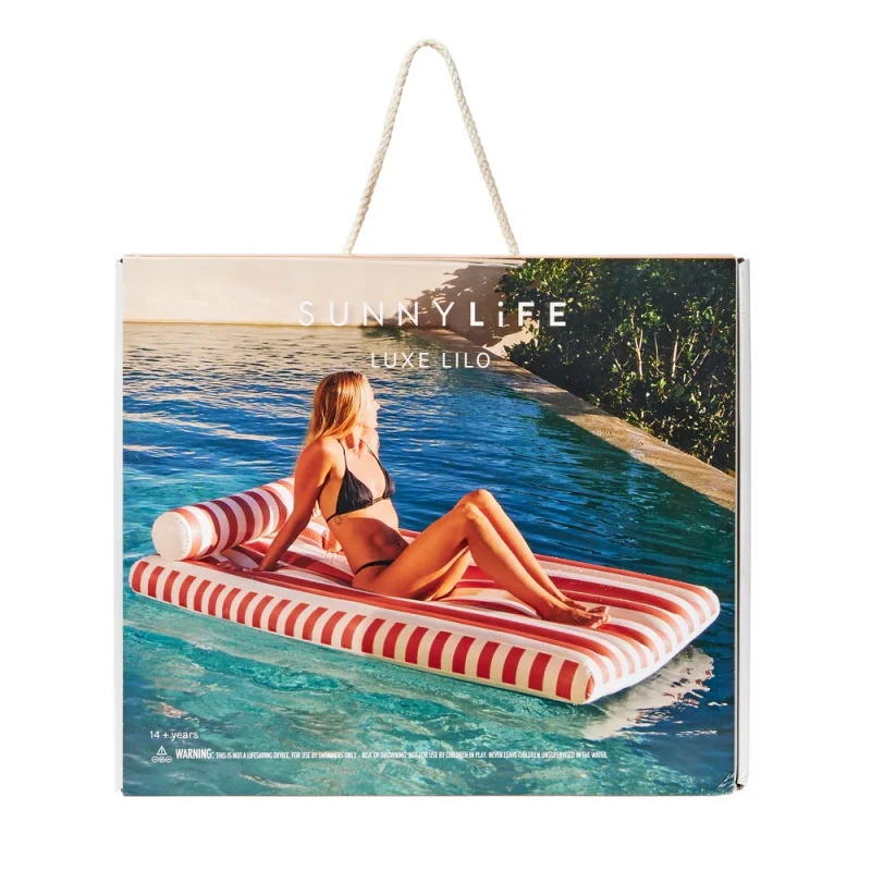 Materac dmuchany SunnyLife Luxe Lilo Tierra Clay Stripe