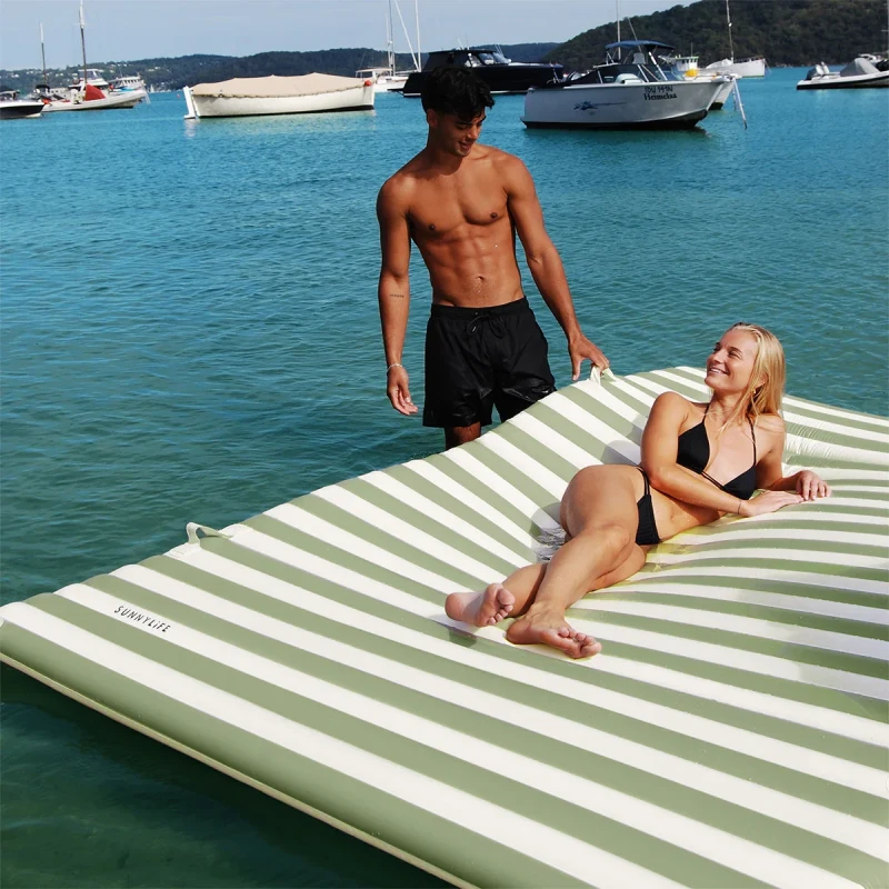 platforma wodna zielone paski SunnyLife