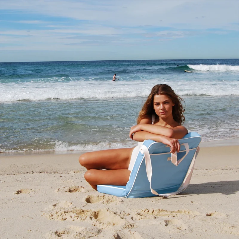 Składane krzesło plażowe SunnyLife La Mer Med Blue 6 pozycji