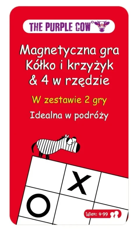 magnetyczna gra kółko i krzyżyk the purple cow opakowanie