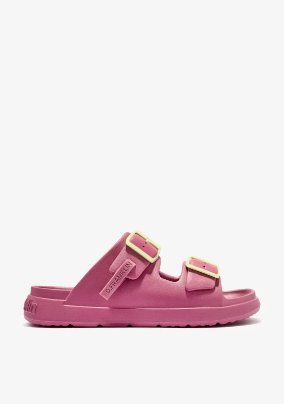 Klapki damskie D Franklin Vibe Foam Rose Mix różowe widok boczny