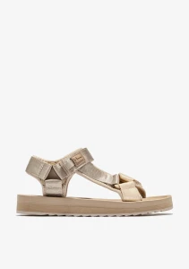 Sandały damskie D.Franklin Forest Nylon Met Beige – lekkie sandały sportowe z regulacją