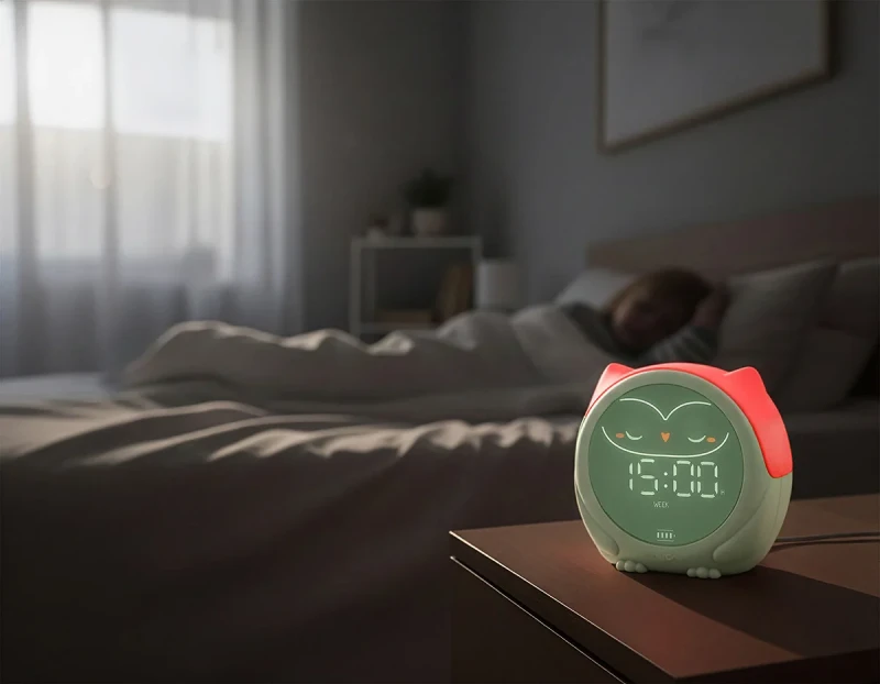 budzik dla dziecka z lampką nocną Owlie Cloud B