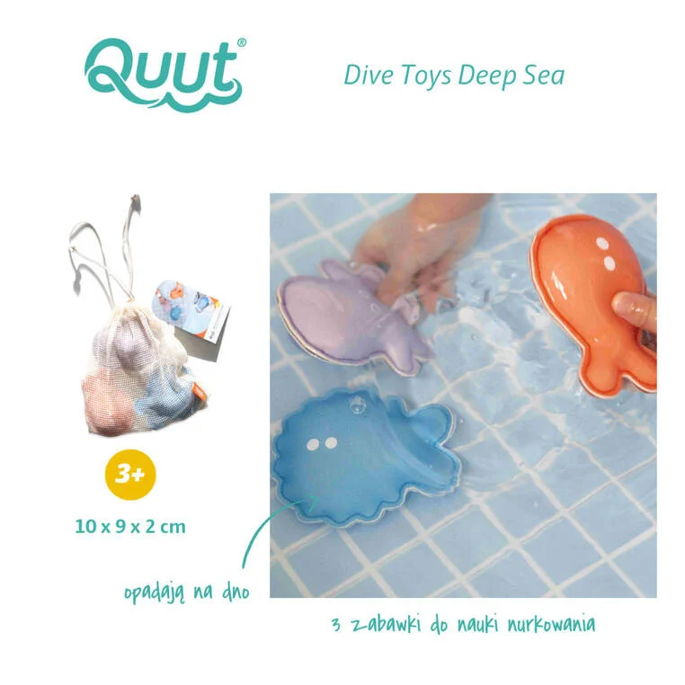 QUUT Dive Toys Deep Sea zestaw zabawek do basenu dla dzieci 3+