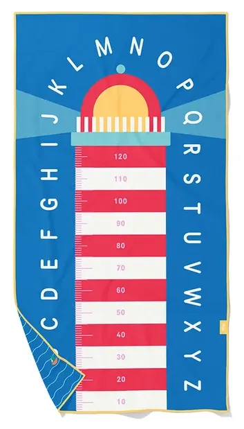 Dwustronny ręcznik plażowy QUUT PlayTowels L Lighthouse Blue 180x100 cm