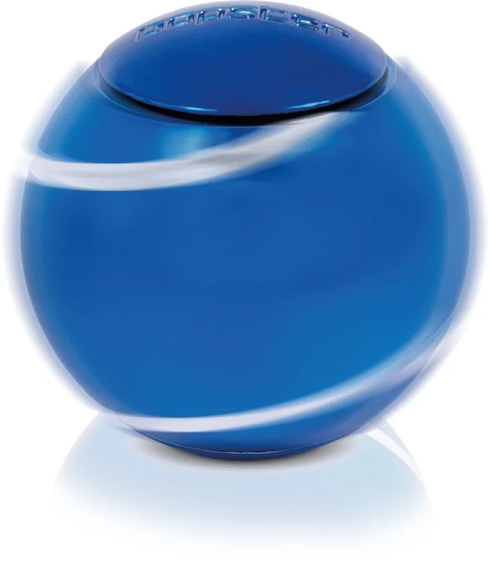 niebieska kulka antystresowa bopster Spin Ball Spinner w ruchu