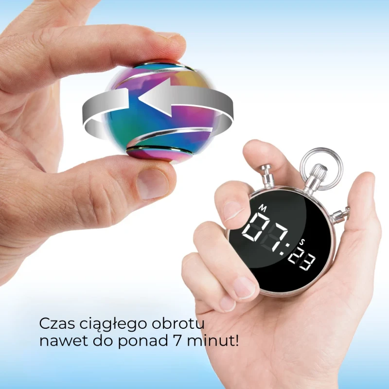 złota kulka antystresowa bopster Spin Ball Spinner czas obrotu ponad 7 minut