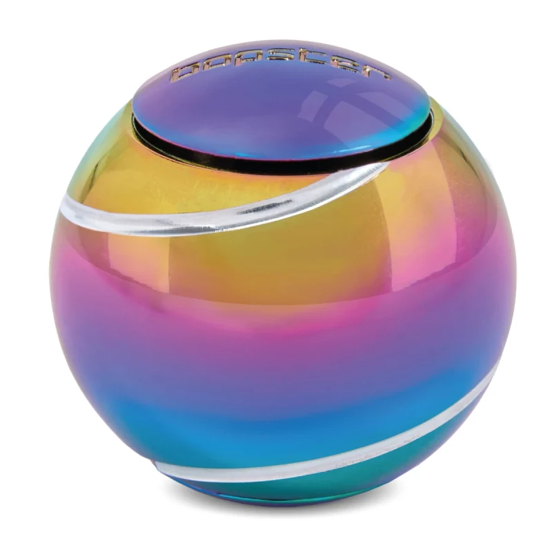kulka antystresowa bopster Spin Ball Spinner metaliczna tęczowa widok z przodu