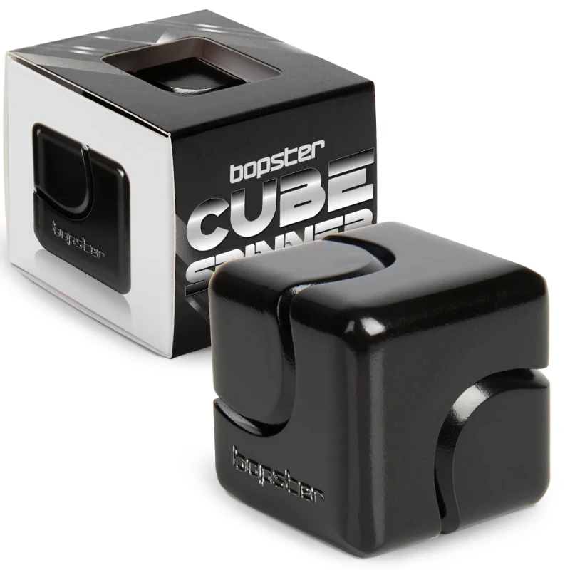 bopster Fidget Cube Spinner czarny kostka antystresowa w pudełku