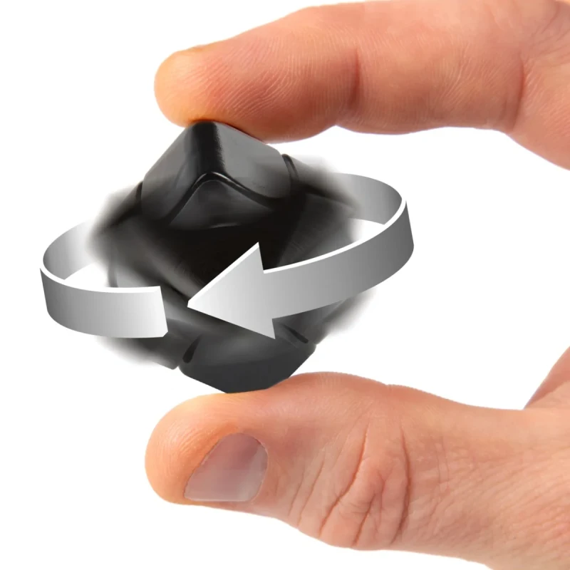 spinner kostka bopster Fidget Cube Spinner podczas obrotu w dłoni