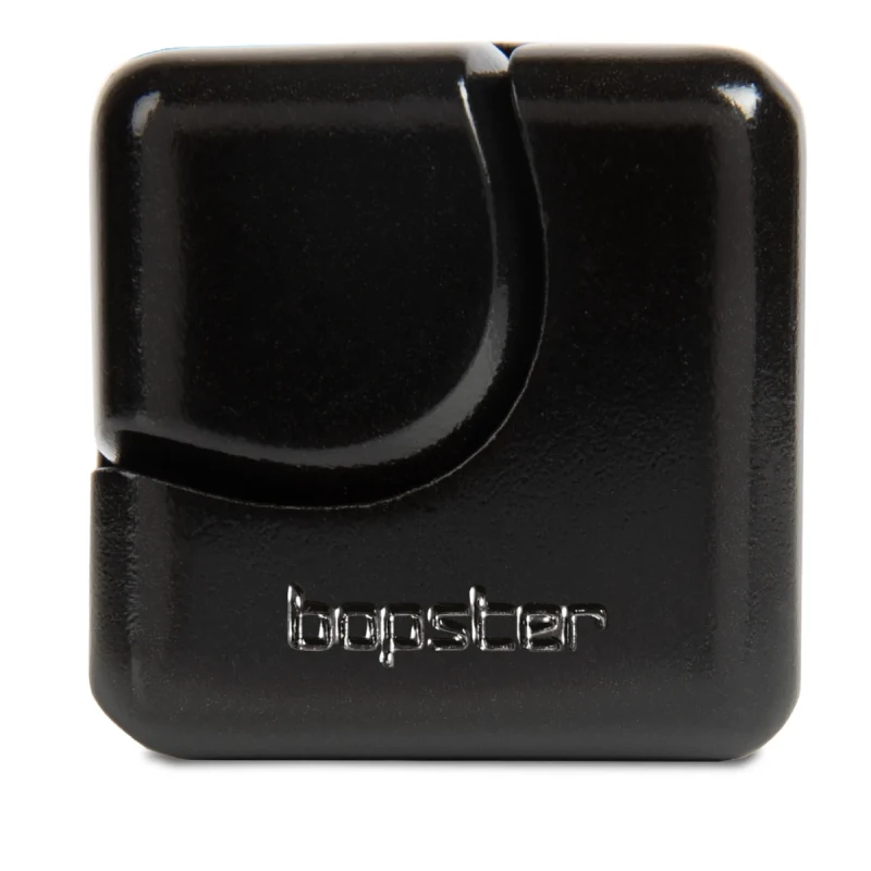 czarna kostka spinner bopster Fidget Cube Spinner przód logo