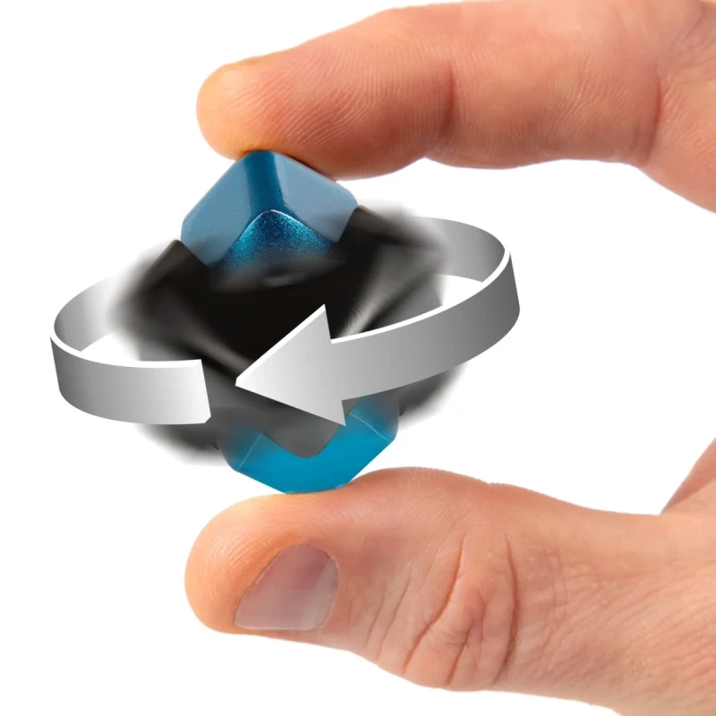 spinner kostka bopster Fidget Cube Spinner podczas obrotu w dłoni