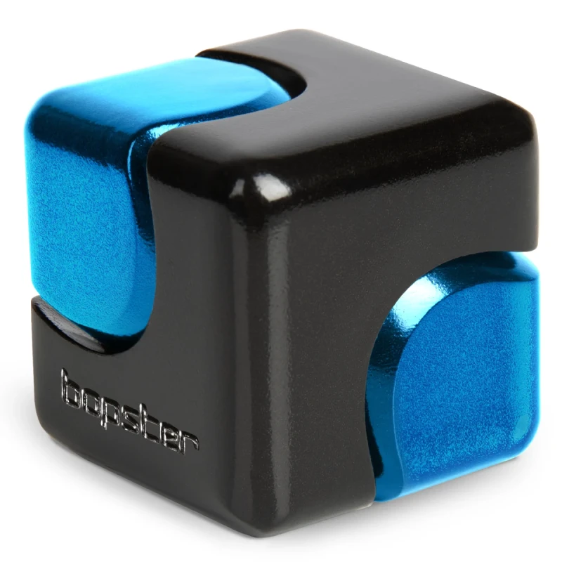 bopster Fidget Cube Spinner czarny niebieski widok boczny