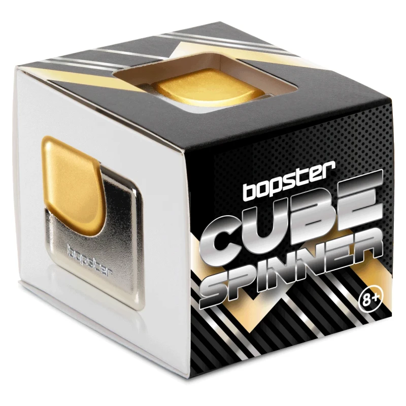 opakowanie bopster Fidget Cube Spinner srebrny złoty kostka spinner