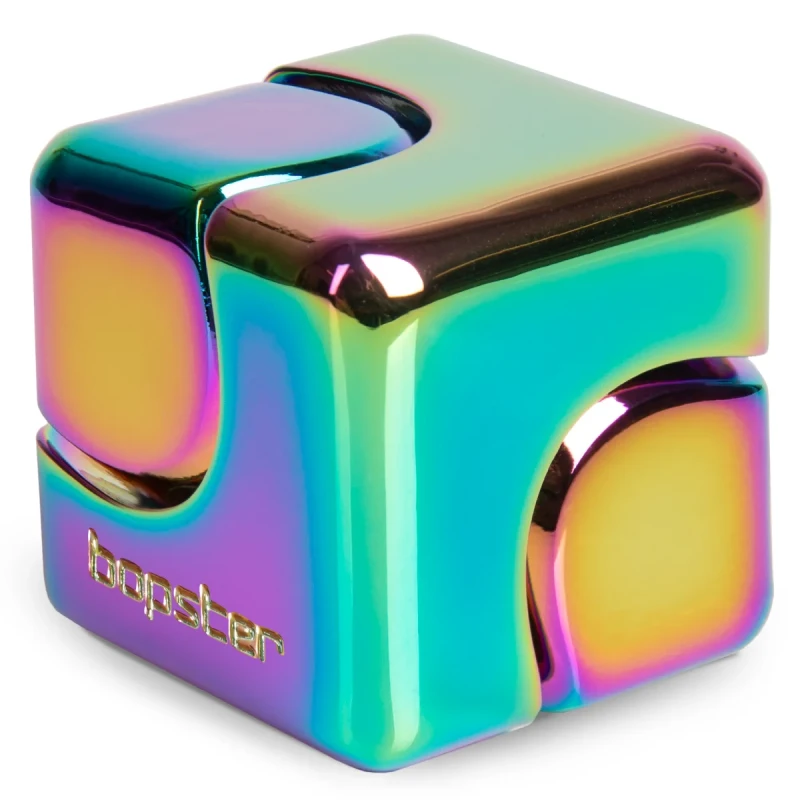 bopster Fidget Cube Spinner wielokolorowy metaliczny widok boczny