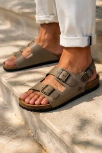 Męskie Sandały Skórzane Bio Bio Brad Country Giorgio z Korkową Wkładką Made in Spain | Kolekcja 2026