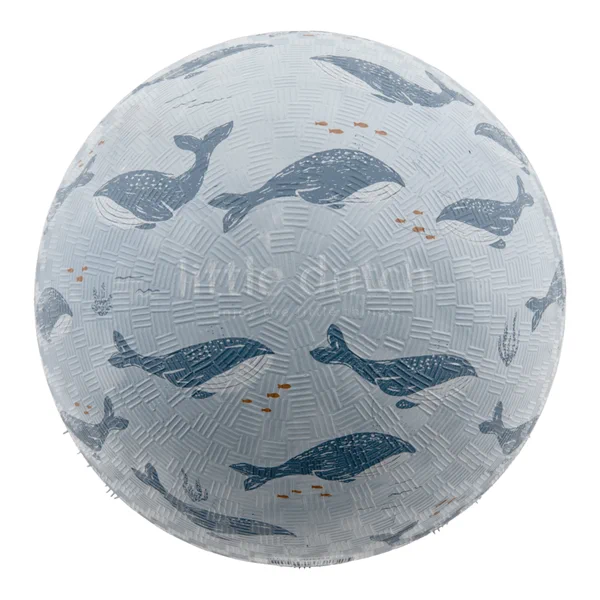 Gumowa piłka Little Dutch z wielorybami