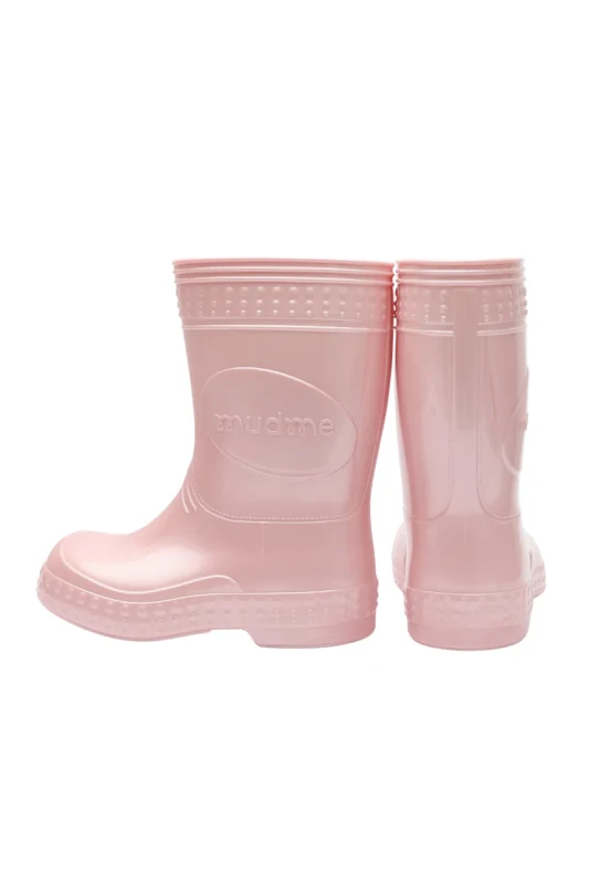 Kalosze dziecięce MUDME Pink Pearl różowe perłowe para