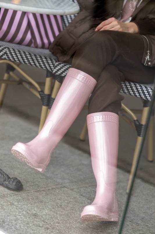 Stylizacja damska z kaloszami MUDME Pink Pearl