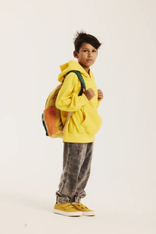 Bluza dziecięca z kieszenią kangurka żółta MINIKID SUNNY HOODIE