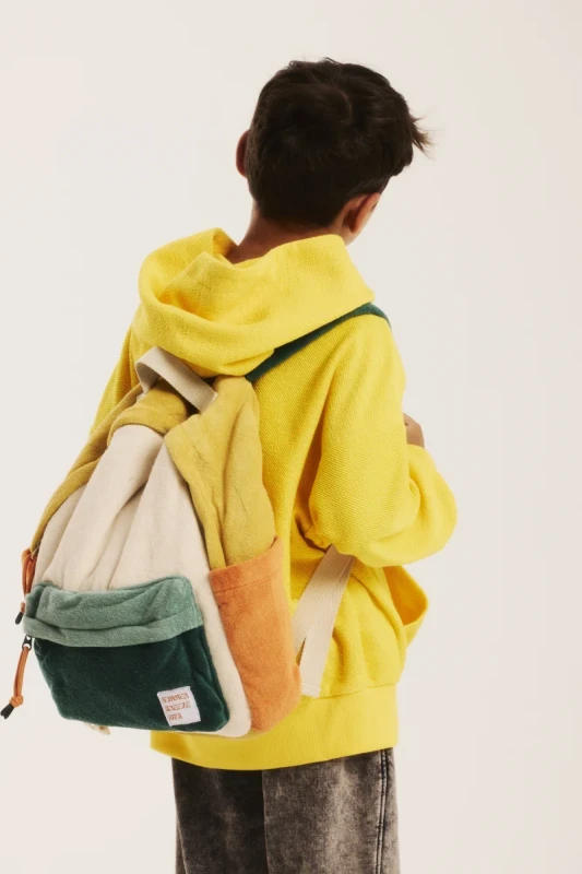 Modna bluza dziecięca żółta z kapturem MINIKID SUNNY HOODIE