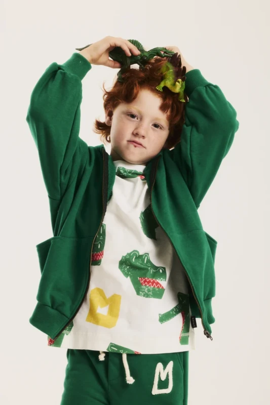 Biały t-shirt dziecięcy oversize MINIKID