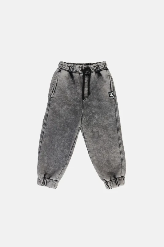 Szare dziecięce spodnie dresowe ACID GREY WIDE PANTS MINIKID