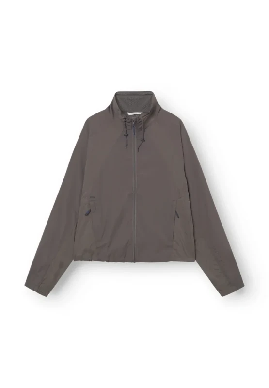 damska kurtka oversize dark brown przód Track Jacket Kia
